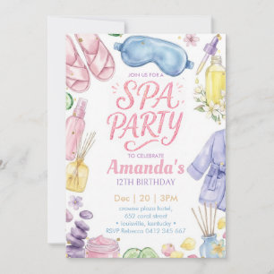 Spa-Party Spa-Geburtstag Einladung