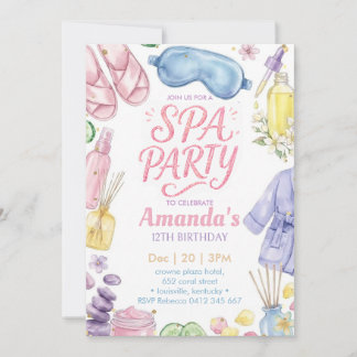 Spa-Party Spa-Geburtstag Einladung