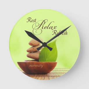 Spa Retreat Wall Clock Runde Wanduhr