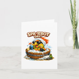 Spa-rrrot Day Funny Parrot Spa Relax Design Einladung