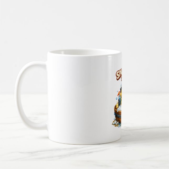 Spa-rrrot Day Funny Parrot Spa Relax Design Kaffeetasse (Links)