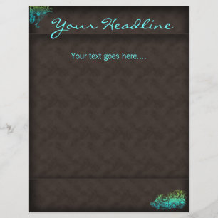 Spa-Salon-Blumen-Flyer Türkis Blau Grün Flyer