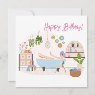 Spa-Selbstfürsorge Alles Gute zum Geburtstag Frau Karte