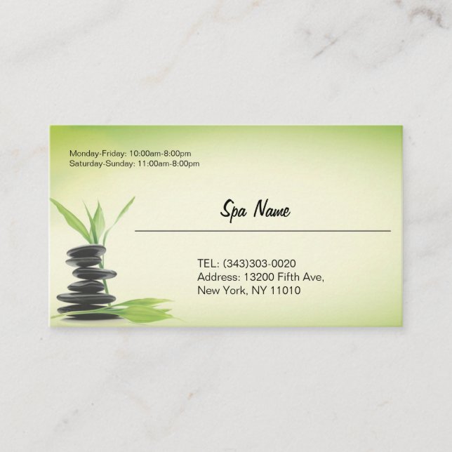 Spa store business cards visitenkarte (Vorderseite)