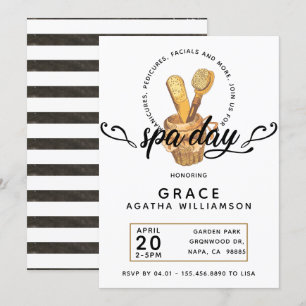 Spa-Tag Vintage Einladung