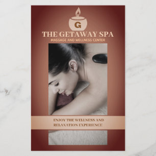 Spa und Massage Braun Beiger Flyer mit Preisen