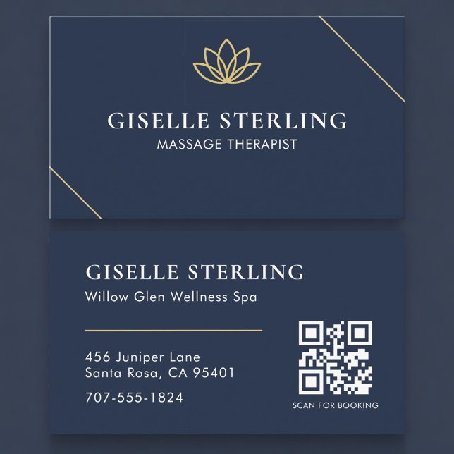 Spa- und Wellness-Massage-Therapeut QR-Code Visitenkarte (Von Creator hochgeladen)