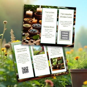 Spa Wellness Holistische Ayurveda-Faltbroschüre Flyer