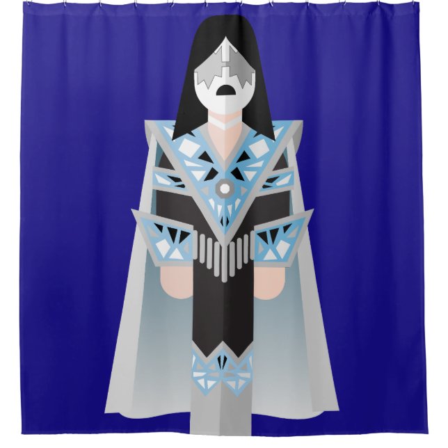 Space Ace – Cosmic Rock Shower Curtain Duschvorhang (Vorderseite)