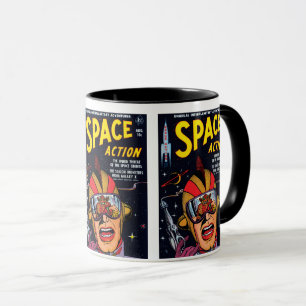 Space Action #2 Vintage Sci-Fi-Comic-Cover Tasse