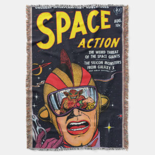 Space Action #2 Vintages Sci Fi Comic Buchcover Decke