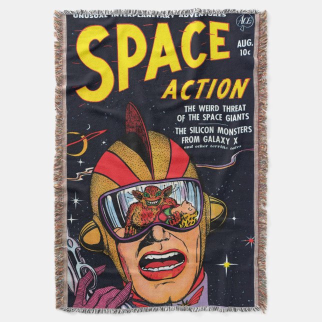 Space Action #2 Vintages Sci Fi Comic Buchcover Decke (Vorderseite Vertikal)