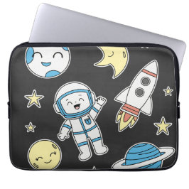 Space Adventure Cartoon - Notebook-Sleeve-Design Laptopschutzhülle