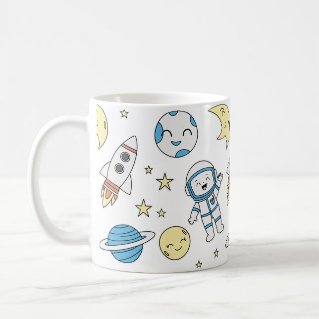Space Adventure Cartoon Tasse (Links)
