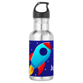 Space Adventure Rocket Design Edelstahlflasche