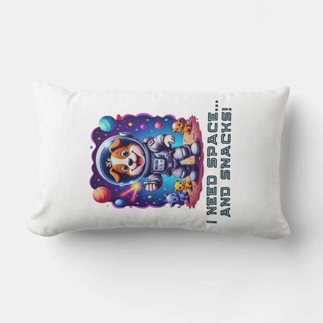 Space Adventurer Poochie Lendenkissen (Vorderseite)