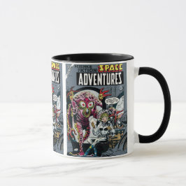 Space Adventures #12 Funny 50er Retro Sci Fi Comic Tasse