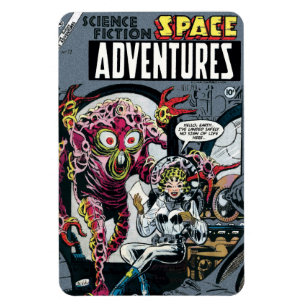 Space Adventures #12 Lustige 50er Retro Sci-Fi-Com Magnet