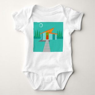 Space Age Cartoon Baby Strampler Bodysuit