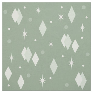 Space Age Diamonds Sage Green Stoff