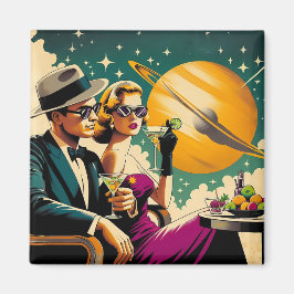 Space Age Las Vegas Martini Gangster Party Magnet