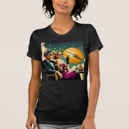 Space Age Las Vegas Martini Gangster Party T-Shirt