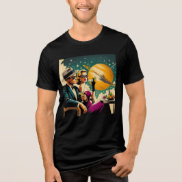 Space Age Las Vegas Martini Gangster Party Tri-Blend Shirt