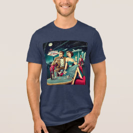 Space Age Las Vegas Martini Party Tri-Blend Shirt