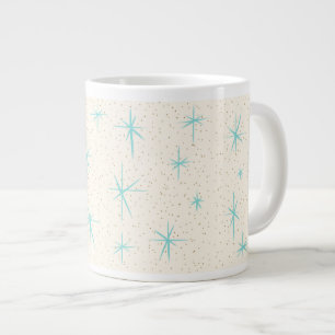 Space Age Turquoise Sternexplosionen Jumbo Tasse