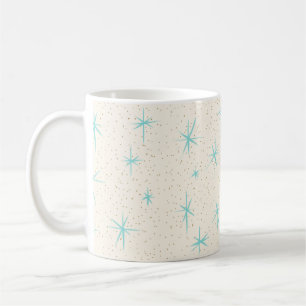 Space Age Turquoise Sternexplosionen Tasse