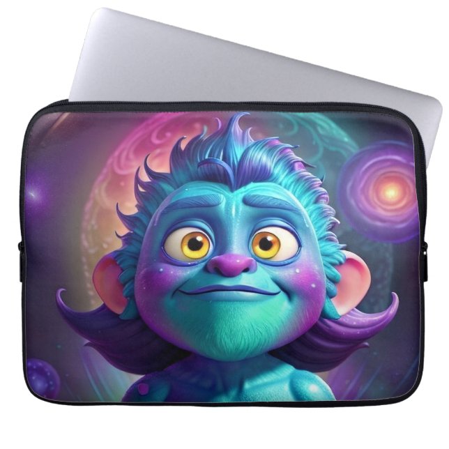 Space Alien & Friend Laptopschutzhülle (Vorderseite)