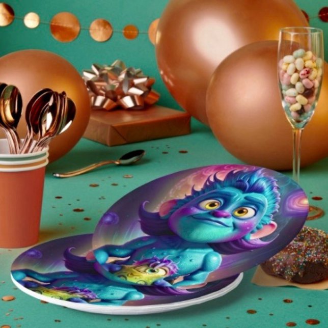 Space Alien & Friend Pappteller (Von Creator hochgeladen)