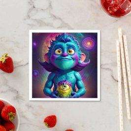 Space Alien & Friend Serviette