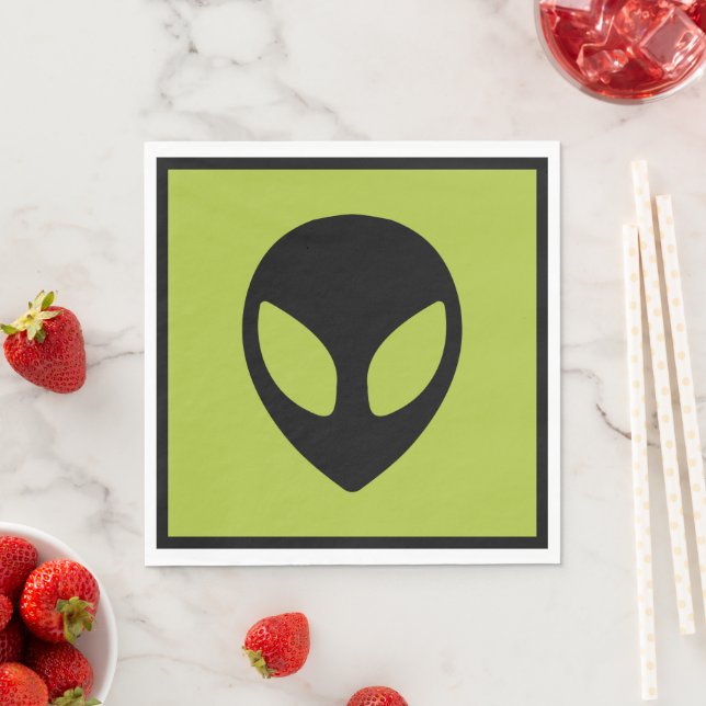 Space Alien Science Fiction Extraterrestrial Serviette (Beispiel)