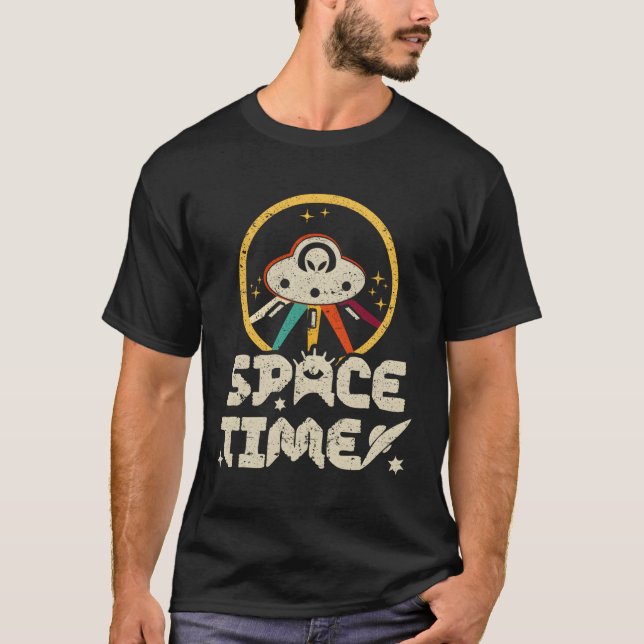 Space Alien Space Time Sci-Fi-Enthusiast stört T-Shirt (Vorderseite)