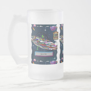 Space Alien trinken Bar ufo Mattglas Bierglas