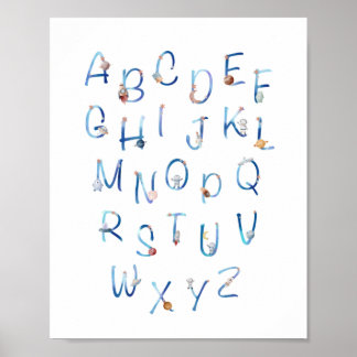 Space Alphabet Poster