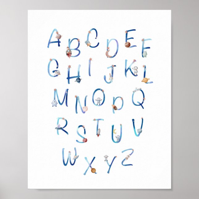 Space Alphabet Poster (Vorne)