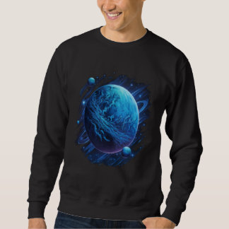 Space Astronaut Alien American Flag Astronomy 4th Sweatshirt
