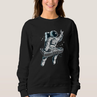 Space Astronaut DJ Disk Jockey Dancing Graphic Coo Sweatshirt