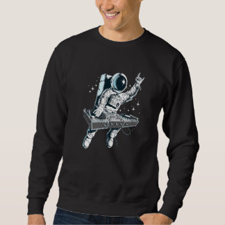 Space Astronaut DJ Disk Jockey Dancing Graphic Coo Sweatshirt