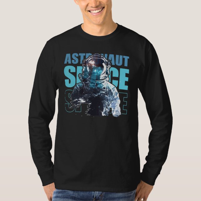 Space Astronaut Galaxy Astronomy Spaceman T-Shirt (Vorderseite)