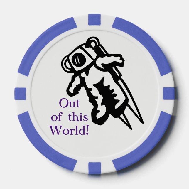 Space Astronaut Golf School Golf Ball Marker Pokerchips (Vorderseite)