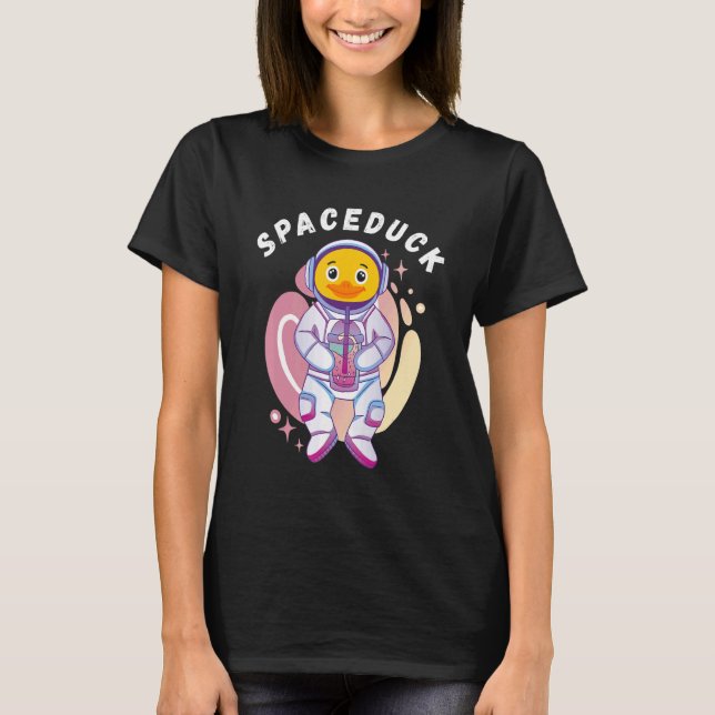Space Astronaut Rubber Duck Rubber Ducky Bubble Th T-Shirt (Vorderseite)