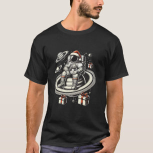 Space Astronaut Saturn Weihnachtsmannmütze Weihnac T-Shirt