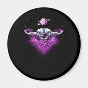 Space Astronaut Swimmer Magnet
