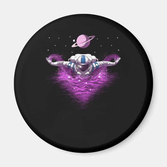 Space Astronaut Swimmer Magnet (Vorne)