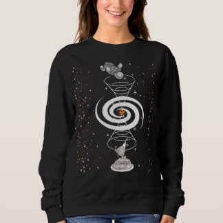 Space Astronomie Black Hole Spaceman Funny Sweatshirt