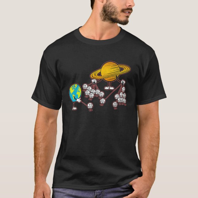 Space Astronomy Solar System Planet Earth Saturn M T-Shirt (Vorderseite)