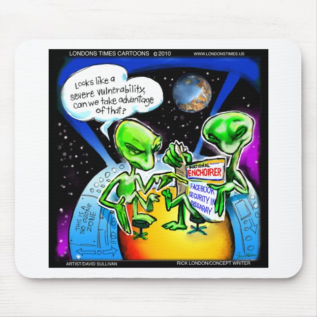 Space Außerirdischen Entdecken Sie Social Media Fu Mousepad (Vorne)